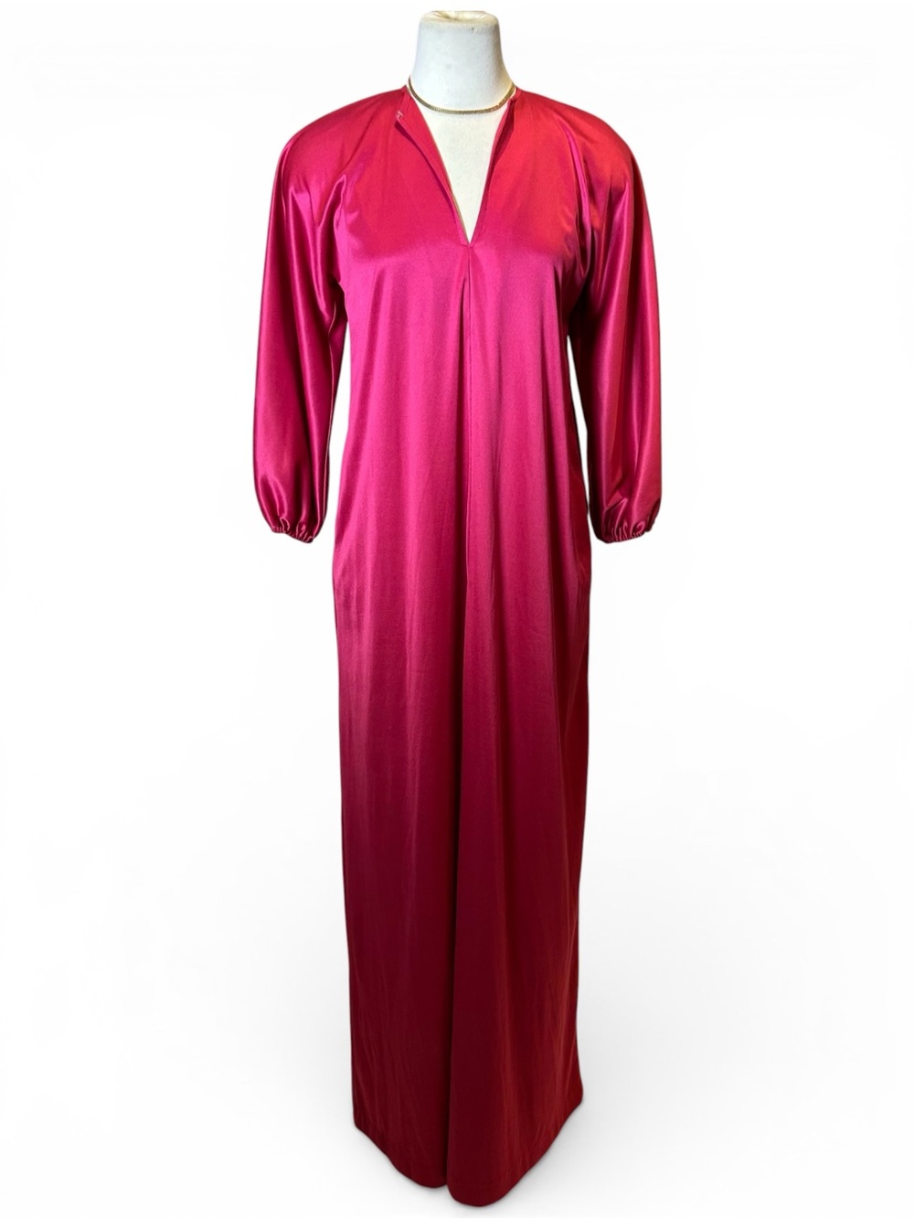 Vintage 1970s Halston IV Jersey V Neck Tunic  Swing Tent Dress